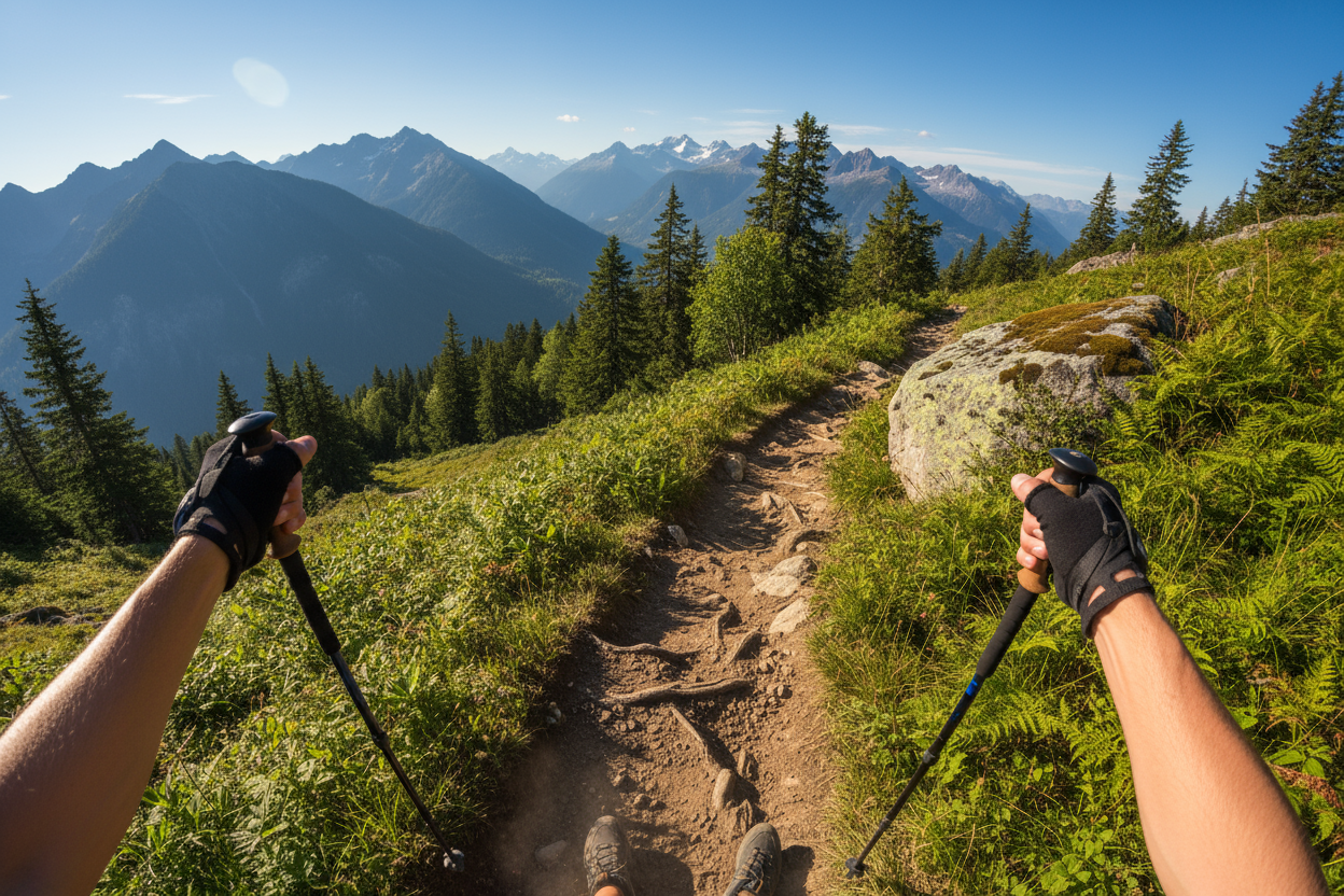 gopro pov of hiking