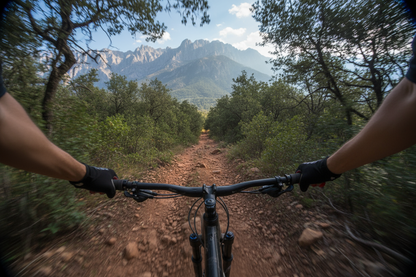 gopro pov of mountian biking
